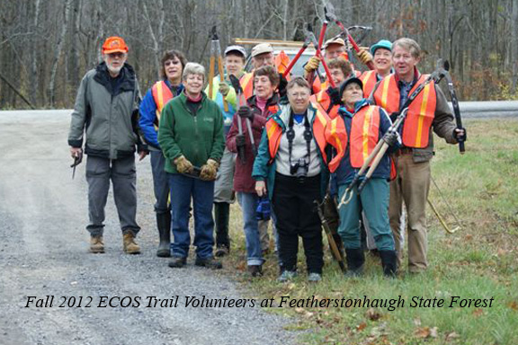 ECOS Trail volunteers at Featherstonhaugh State Forest